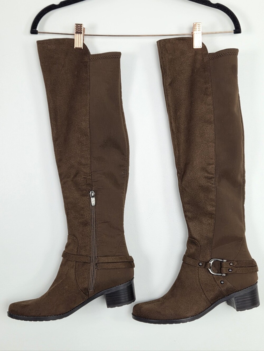 Marc Fisher KEMOS Over The Knee Brown Faux Suede Boots Size 8 NIB